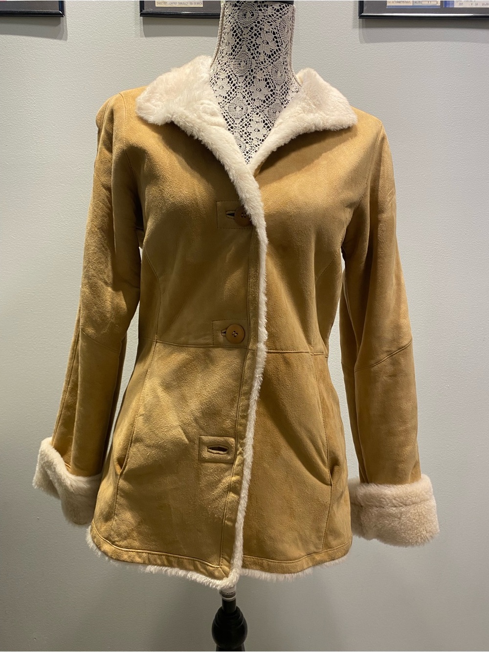 Vintage Danier Penny Lane Suede Shearling-Trim Jacket
